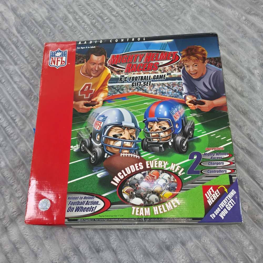 NFL Mighty Helmet Racers RC Football Game Gift Set 32 Teams 2004 SCI Promotion